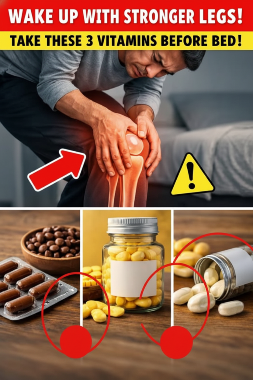 Seniors, Get Your Legs Back! The 3 Nighttime Vitamins That'll Make You Wake Up STRONGER!