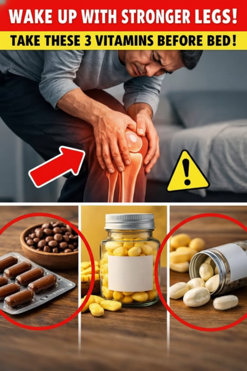 No More Wobbly Legs! Seniors, Pop THESE 3 Vitamins Before Bed for Overnight Leg Power!