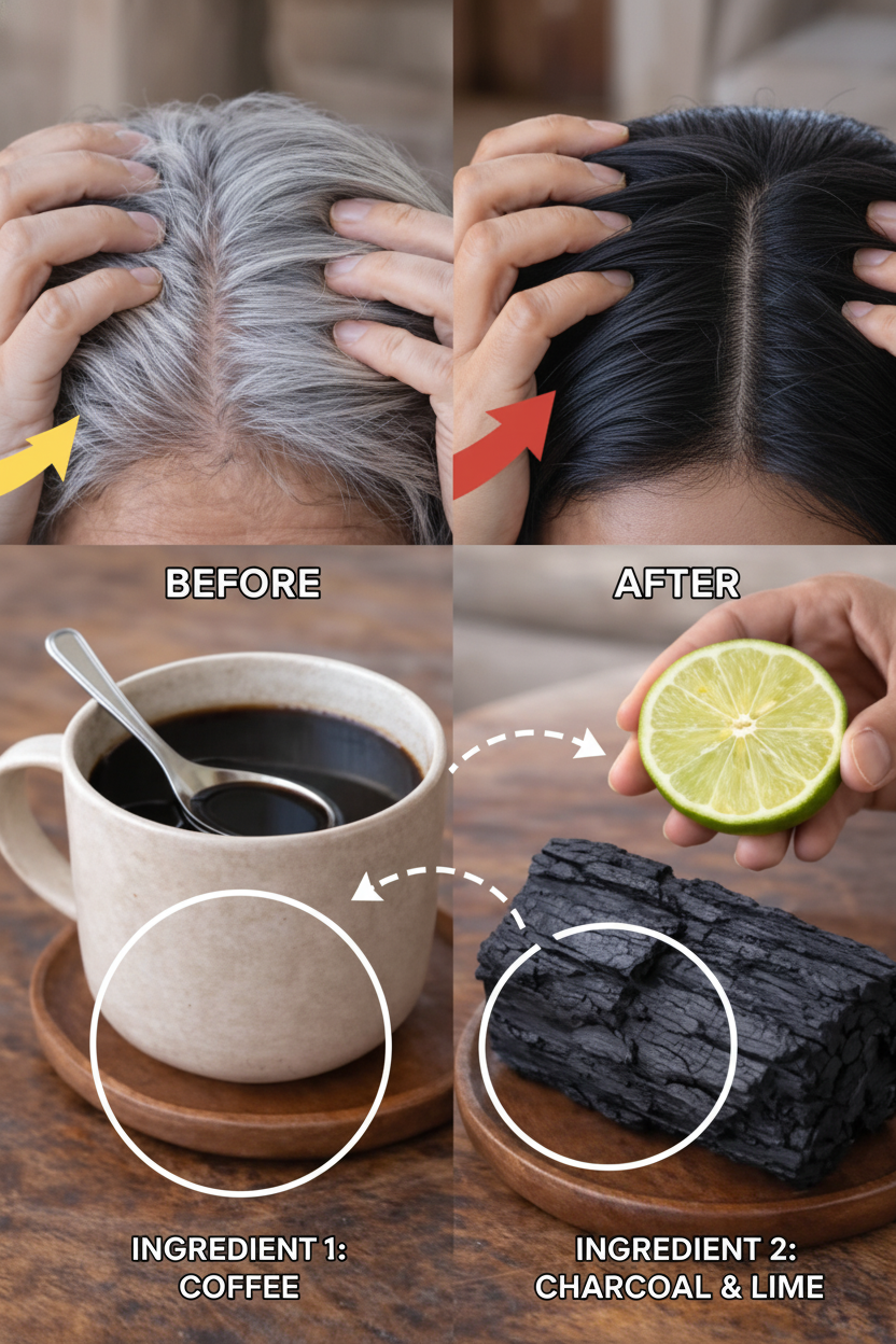 Gray Hair Got You Down? Unleash the Natural Power of Charcoal & Lime!